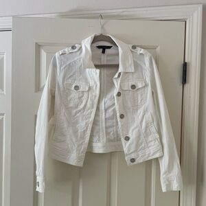 White House Black Market White Lightweight Jacket